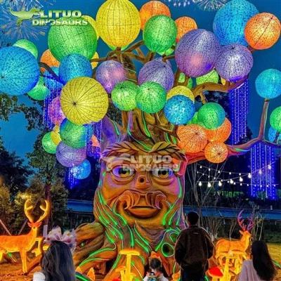 LED топка аниматронно говорещо дърво